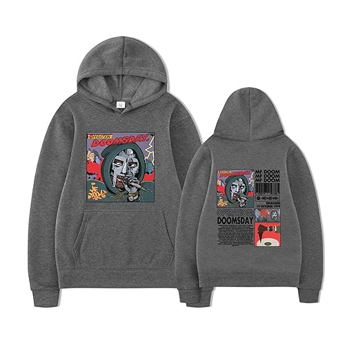 Mf Doom Printed Hoodie Herren Womens Casual Lose Kapuze Sweatshirt Rapper Hip Hop Oversized Streetwear (Color : 6, Size : M) von SERLA