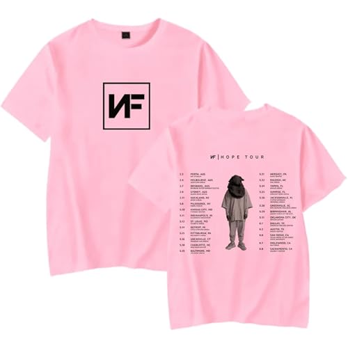 Rapper Nf Hope Hip-Hop T-Shirt 2D Gedruckt Unisex Casual Lose Kurzarm T-Shirt (Schwarz, S) (Color : 5, Size : S) von SERLA