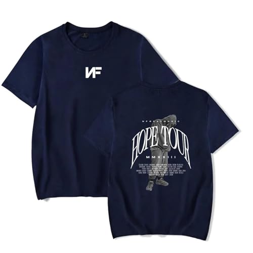 Rapper Nf Hope T-Shirt 2D Gedruckt Schwarz Hip Hop T-Shirt Unisex Kurzarm T-Shirt (Color : 4, Size : XXL) von SERLA