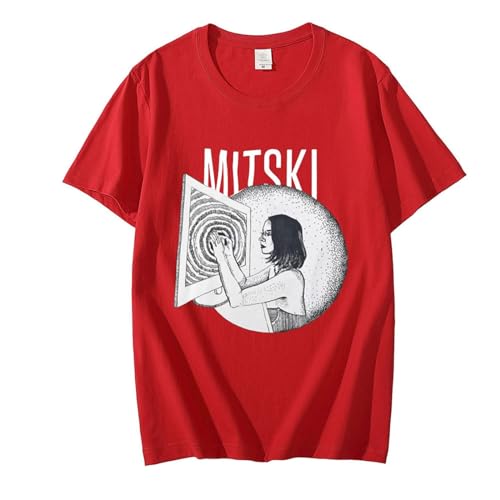 Sommer Mitski Merch Tshirt Unisex, Hip Hop Kurzarm T-Shirt Männer Frauen Streetwear Harajuku Tops(XS-3XL) (Color : 2, Size : 3XL) von SERLA