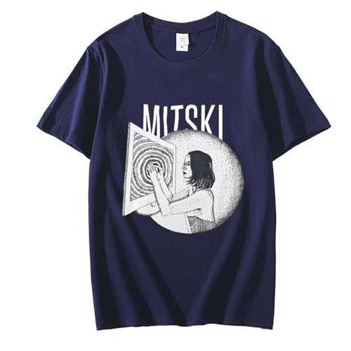 Sommer Mitski Merch Tshirt Unisex, Hip Hop Kurzarm T-Shirt Männer Frauen Streetwear Harajuku Tops(XS-3XL) (Color : 4, Size : L) von SERLA