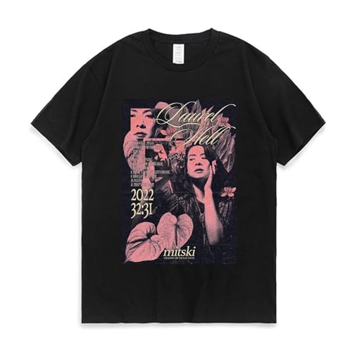 Sommer Mitski Merch Tshirt Unisex, Hip Hop Kurzarm T-Shirt Männer Frauen Streetwear Harajuku Tops (Color : 1, Size : S) von SERLA