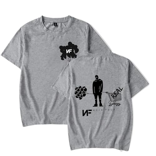 Summer Rapper Nf Hope Hip-Hop T-Shirt 2D Gedruckt Unisex Casual Lose Kurzarm T-Shirt (Schwarz, S) (Color : 3, Size : XS) von SERLA