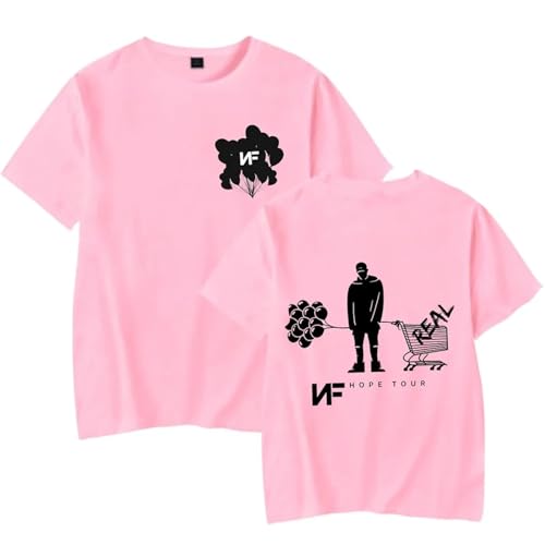 Summer Rapper Nf Hope Hip-Hop T-Shirt 2D Gedruckt Unisex Casual Lose Kurzarm T-Shirt (Schwarz, S) (Color : 4, Size : S) von SERLA