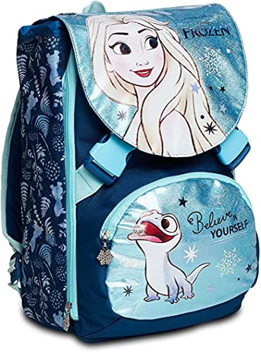 SEVEN S. P. A. Rucksack Seven Disney - Frozen - Doppelbar, Maxi Kapazität - 28 l, blau, Taglia unica, Casual von Seven