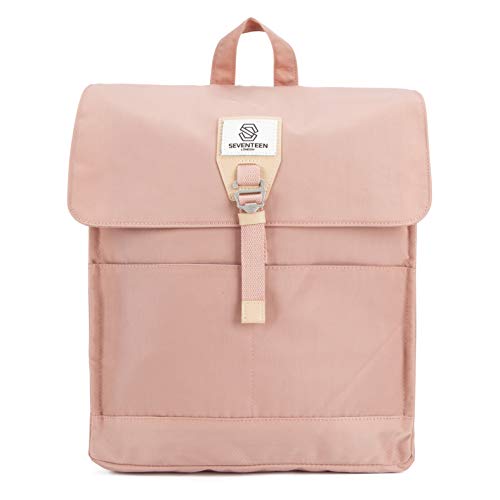 SEVENTEEN LONDON – Moderne und stilvolle ‘Ilford’ Büchertasche in rosa mit einem dünnen gefalteten Design – perfekt für 13-Zoll-Laptops von SEVENTEEN LONDON