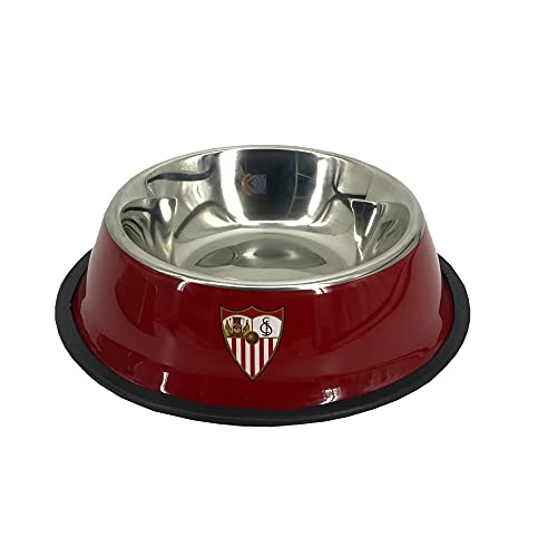 Sevilla Fußball Club, Futternapf und Tränke für Hunde, Maße 22 cm, offizielles Produkt Sevilla Fußball Club, Rot (CyP Brands) von CYPBRANDS