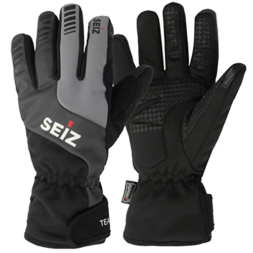 SEiZ Unisex – Erwachsene Team Handschuhe, Schwarz, 9 von SEiZ