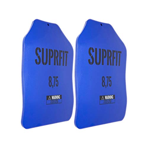 SUPRFIT – Sigurd Basic 3D Gewichtsscheiben 2x 4 kg (2x 8,75 lbs) pulverbeschichtet Blau – ergonomische Form & optimale Gewichtsverteilung – austauschbare Body Plates für Sigurd 3D Gewichtsweste von SF SUPRFIT