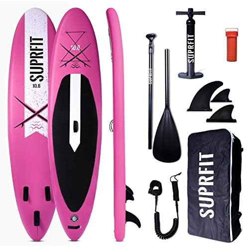 SUPRFIT Stand Up Paddling Board, SUP Board als aufblasbares Komplett-Set, Stand Up Paddle Board mit doppelter PVC Schichtung, Stand-Up Paddling, Standup Paddleboard - 330 x 78 x 15 cm bis max.150 kg von SF SUPRFIT