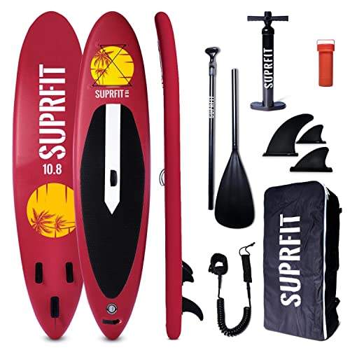 SUPRFIT Stand Up Paddling Board, SUP Board als aufblasbares Komplett-Set, Stand Up Paddle Board mit doppelter PVC Schichtung, Stand-Up Paddling, Standup Paddleboard - 330 x 78 x 15 cm bis max.150 kg von SF SUPRFIT
