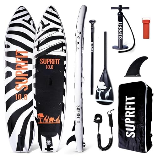 SUPRFIT Stand Up Paddling Board, SUP Board als aufblasbares Komplett-Set, Stand Up Paddle Board mit doppelter PVC Schichtung, Stand-Up Paddling, Standup Paddleboard - 330 x 81 x 15 cm bis max.150 kg von SF SUPRFIT