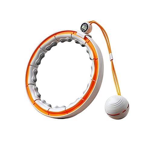 Smart Hula Fitness Hoop Reifen Erwachsene,Geräuschlos Nicht Fällt 360° Rotieren Magnetkraft Massage Fitness Reifen,mit Smart Zähler Anzeige Einstellbare Größe Gymnastikreifen Sportgeräte von SFITVE