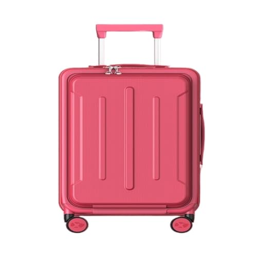 Reisekoffer 20-Zoll-Front-Flip-Koffer, Multifunktionaler Trolley-Koffer for Herren Und Damen, Merchant Boarding-Koffer Trolley (Color : Red, Size : 20in) von SFYYML