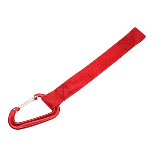 SG Store 1 X Nylon Gurtband mit Karabiner Im Kletterstil Kletterkarabiner Verschließbarer Karabiner Clip Automatisch Verriegelnde Aluminium Karabiner Rot von SG Store