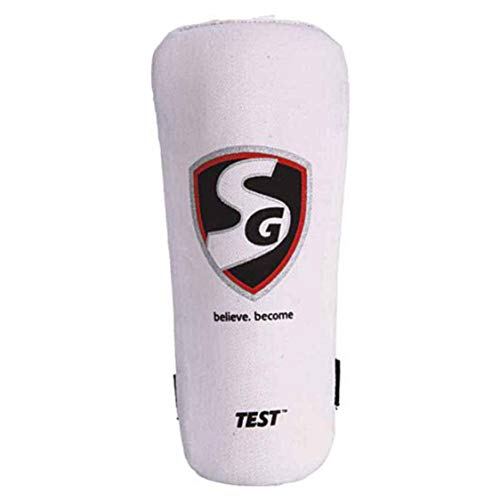SG Super Test Cricket Elbow Guard | Color: White | Size: Junior | Essential Elbow Protector for Junior Players von SG