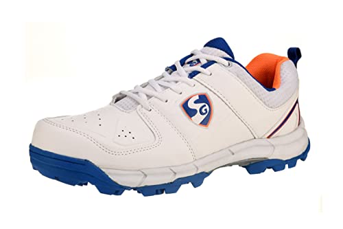 SG Unisex-Adult SG01CR160915 Kricket Schuhe, Weiß/Limette/Rot/Blau, Größe 8 von SG
