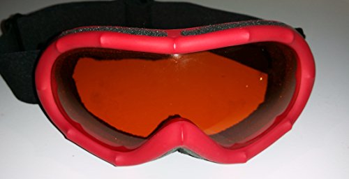 SGK Unisex Snowboardbrille Skibrille Helmtauglich Schneebrille Anti-Beschlag Auswahl (Rot) von SGK