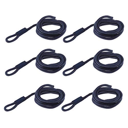 SGerste 6 Stück Boots-Fenderleinen 0,6 cm x 1,5 m Stoßstange Peitschen Seil Docking Blue AOD von SGerste