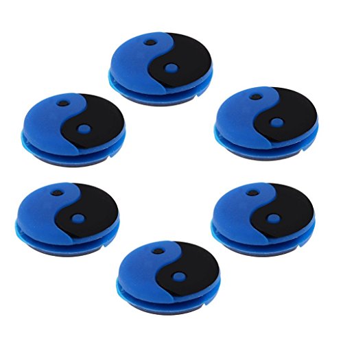 SGerste Yin und Yang Muster Schläger, Vibration Dämpfer Blau – 6 Stück von SGerste