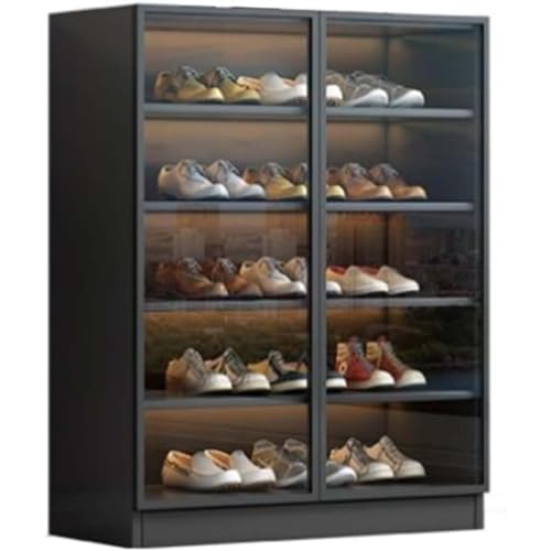 SHAIRMB Schuh-Organizer-Schrank, Schuhschrank aus Glas, Schuhregal für den Eingangsbereich, Schuhschrank, Balkonschrank Aufbewahrung von Schuhregalen, Schuh-Organizer,60x35x120cm von SHAIRMB