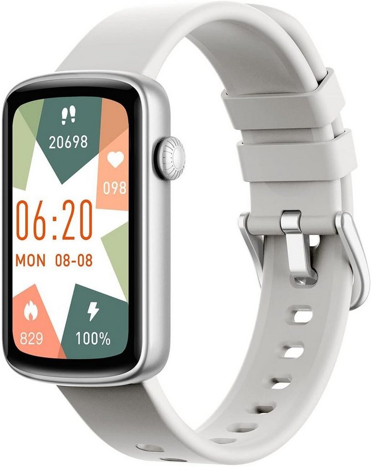 SHANG WING Smartwatch (1,47 Zoll, Android iOS), Fitness Tracker Schrittzähler Pulsuhr SpO2 Messung Wasserdicht IP68 von SHANG WING
