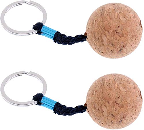 SHANGHh 2 Stück Packung Schwimmende Kork Schlüsselanhänger mit Schlüsselring für Schwimmen Kakak Kanu von SHANGHh