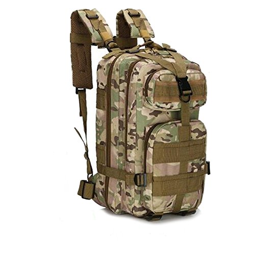 SHANNA Trekkingrucksack, Wanderrucksäcke Militärrucksack 25L Armee Rucksack MOLLE Assault Pack Taktischer Kampfrucksack für Outdoor Wandern Camping Trekking Angeln Jagd (Cp Camouflage) von SHANNA