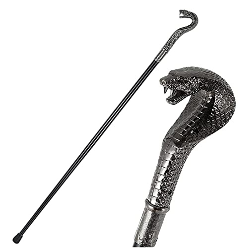 Walking Stick - Snake Head Walking Cane - Elegant Exquisite Gentleman Metal Cane Walking Stick Vintage Gift for Men and Women (92Cm) von SHANRROW