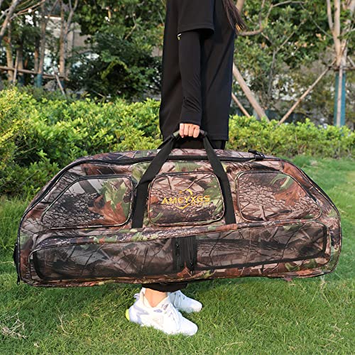 SHARROW Compoundbogen Tasche Bogenkoffer Canvas Tragbare Bogentasche Große Kapazität Compound Bogen Tasche Jagdtasche Tragetasche (Camo) von SHARROW