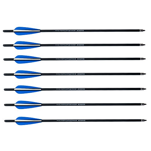 SHARROW 12 x Armbrustpfeile 20 Zoll Carbonpfeile Armbrustbolzen Bolzen für Armbrust (Blau) von SHARROW