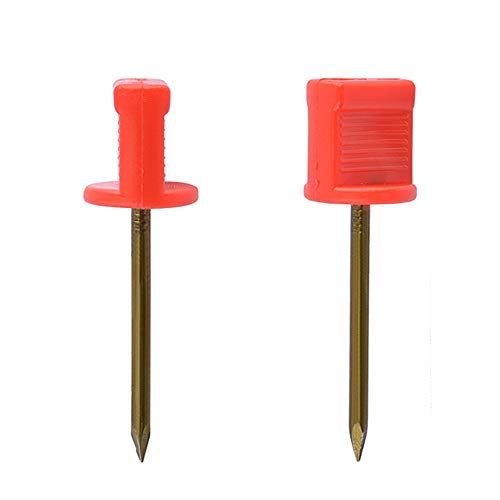 SHARROW 20 Stück Bogenschießen Scheibennägel Zielscheiben, Professionelle Jagd Zielscheibennägel aus Metall für Stroh- und Schaumtargets (Rot) von SHARROW