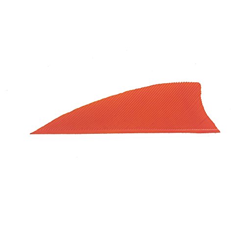 SHARROW 50pcs Bogenfedern Pfeilfedern Shield Naturfedern 2 Zoll Linker Flügel Federn für Pfeile (Orange, 2 Zoll) von SHARROW