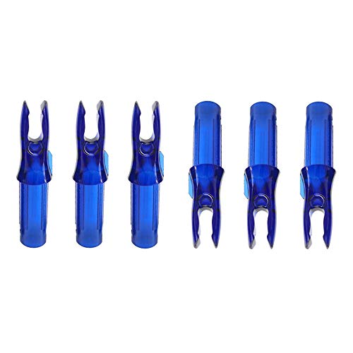 SHARROW 50pcs Pfeilnocke Pfeil Nocken Arrow Nocks Kunststoffnocke für ID 6.2mm Pfeilwelle Carbonpfeil End Zubehör (Blau) von SHARROW