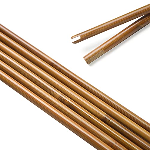 SHARROW Bogenschießen Bambus Pfeilschaft 7mm/8mm/9mm/10mm Handgefertigte Bambuspfeilschäfte für DIY Bambuspfeile Jagdpfeile Ourdoor Praxis (9mm, 24 Stück) von SHARROW