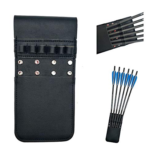 SHARROW Bogenschießen Pfeilköcher Hüfteköcher Köcher für Pfeil Taschen Pfeilhalter für 6pcs Pfeile(Schwarz) von SHARROW