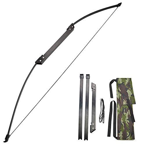 SHARROW Bogenschießen Straight Bogen Takedown Recurve Bogen und Pfeil Set 35lbs 40lbs Tragbar Gerade Bogen mit 6er Fiberglaspfeilen für Jugend Ziel Jagd Schießen Trainieren (35lbs, Type 1) von SHARROW