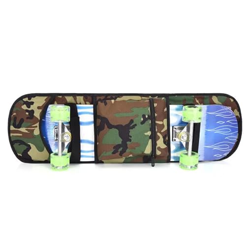 Faltbarer Skateboard-Rucksack, langlebige Skateboard-Tasche for Herren und Damen, Sport, wasserdicht, Longboard-Rucksack, Outdoor-Sport-Zubehör Skateboard Tasche (Color : Green) von SHBHWS