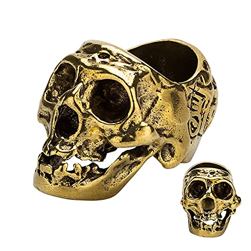 SHENGPING88 Zigarrenständer Cupronickel Portable Skull Ring Reise Zigarrenhalter Rest Klassisches Raucherzubehör Geschenk für Männer mit Luxuspaket,Gold von SHENGPING88