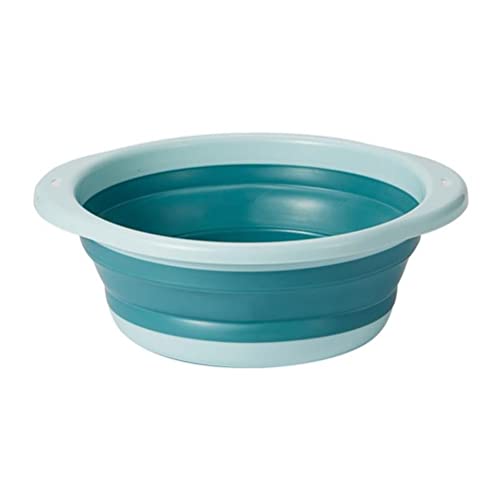 SHERAF Tragbares Klappwaschbecken für den Haushalt, Kunststoff, Wäschewanne, zum Waschen von Gemüse, zum Waschen von Klappbecken, für Küche, Bad, Fußklappeimer (blau, XL) Lofty Ambition von SHERAF