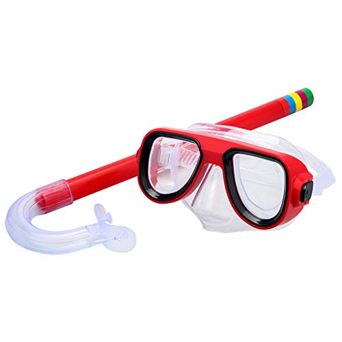 SHESSTILL Mik Kinder Kinder Schnorchel Set Tauchschnorchelmaske Schwimmbrille Brille mit Trockenschnorchel Schlauchausrüstung Ungiftige Tauchausrüstung 3-8 Jahre alt von SHESSTILL