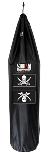 Shihan POWER SPORTS Piraten-Boxsack-Abdeckung, wasserdicht, 1,5–1,8 m x 61 cm Durchmesser, großer Boxsack, Outdoor-Schutz für Ihren Boxsack, ideal für freistehende Schlagsäcke von SHIHAN POWER SPORTS