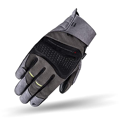 SHIMA AIR 2.0 Men Motorradhandschuhe Herren - Belüftete, Sommer Handschuhe aus Mesh mit Knöchel und Finger Protektoren, Verstärkte Handfläche (Grau, 4XL) von SHIMA
