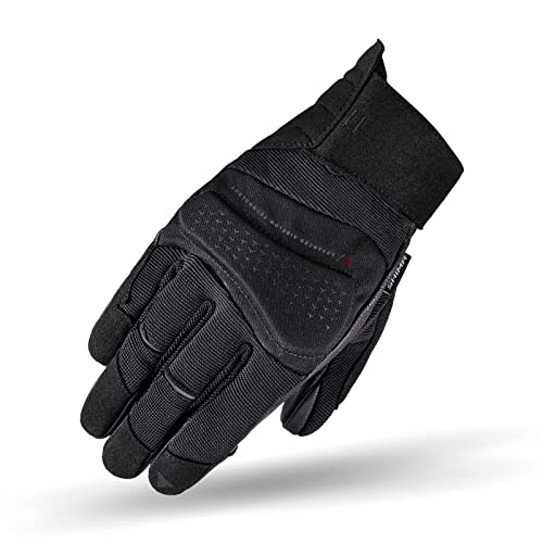 SHIMA AIR 2.0 Men Motorradhandschuhe Herren - Belüftete, Sommer Handschuhe aus Mesh mit Knöchel und Finger Protektoren, Verstärkte Handfläche (Schwarz, L) von SHIMA