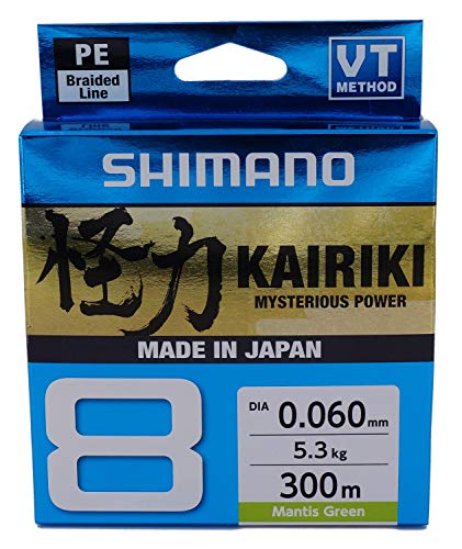 SHIMANO Kairiki 8, 300 Meter, Mantis Grün, 0.420mm/46.7kg, 8fach Geflochtene Angelschnur, 59WPLA68R0B SHIMANO Kairiki 8, 300 Meter, Mantis Grün, 0.420mm/46.7kg, 8fach Geflochtene Angelschnur, 59WPLA68R0B von SHIMANO
