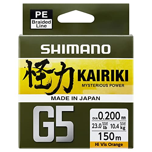 SHIMANO Tresse 5 Brins Kairiki G5 Steel Gray 150m - D.0,23mm - R.12,9Kg - LDM51UE230150S von SHIMANO