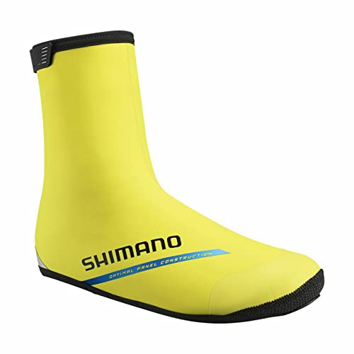 SHIMANO Xc Thermal Shoe Cover Gelb - Isolierender wasserdichter Neopren Fahrrad Überschuh, Größe L - Farbe Neon Yellow von SHIMANO