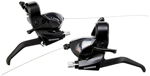 Shimano Altus ST-EF41 EZ fire plus STI set for V-brakes, 3x6 speed, 2-finger lever, black von SHIMANO