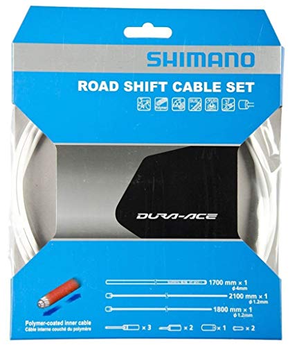Shimano Dura-Ace Schaltzug-Set polymerbeschichtet weiß 2016 Schaltzug/-hülle, Weiß von SHIMANO
