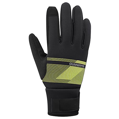 Shimano Windbreak Thermo Handschuhe Herren schwarz/gelb von SHIMANO